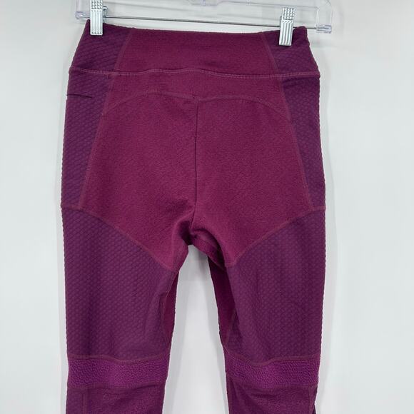 Gymshark True Texture Dark Ruby Mid Rise Leggings Full Length Women’s Size Small - Picture 8 of 12